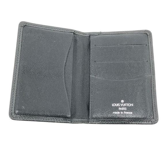 LOUIS VUITTON Taiga Black Card Case, Pocket Organizer, Ardoise, M30512/MI0014 - Picture 3 of 8